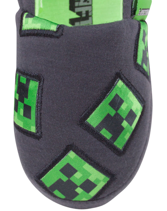 Minecraft Creeper Boy's Slippers