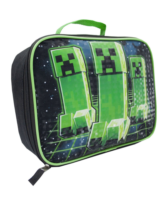 Minecraft Creeper Kids/Boys Lunch Box School Food Container Children's Bag