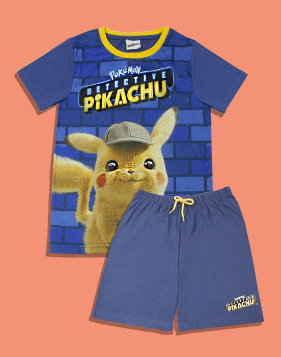 Pokemon Detective Pikachu Boy's Cotton Short Pyjamas Set Nightwear