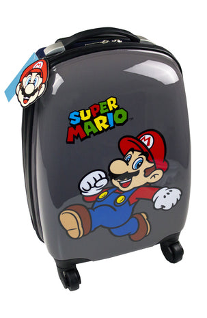Super Mario Kids Hard Cover Carry On Trolley Suitcase 35x26x20cm
