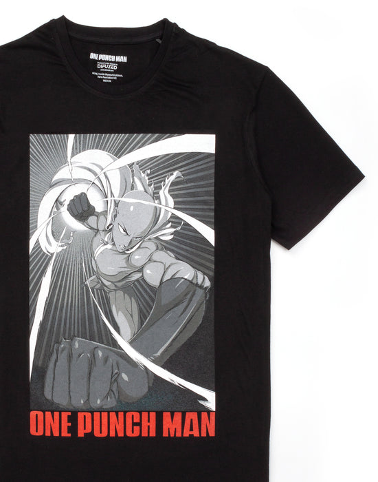 Saitama One Punch Man Men's T-Shirt Black