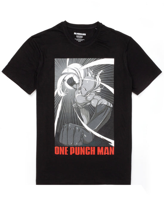 Saitama One Punch Man Men's T-Shirt Black