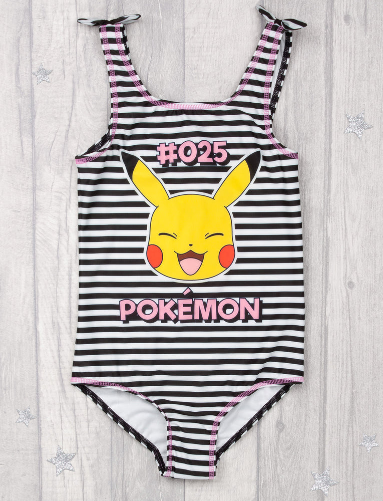 Pokemon Pikachu Girl's Stripy Swimsuit