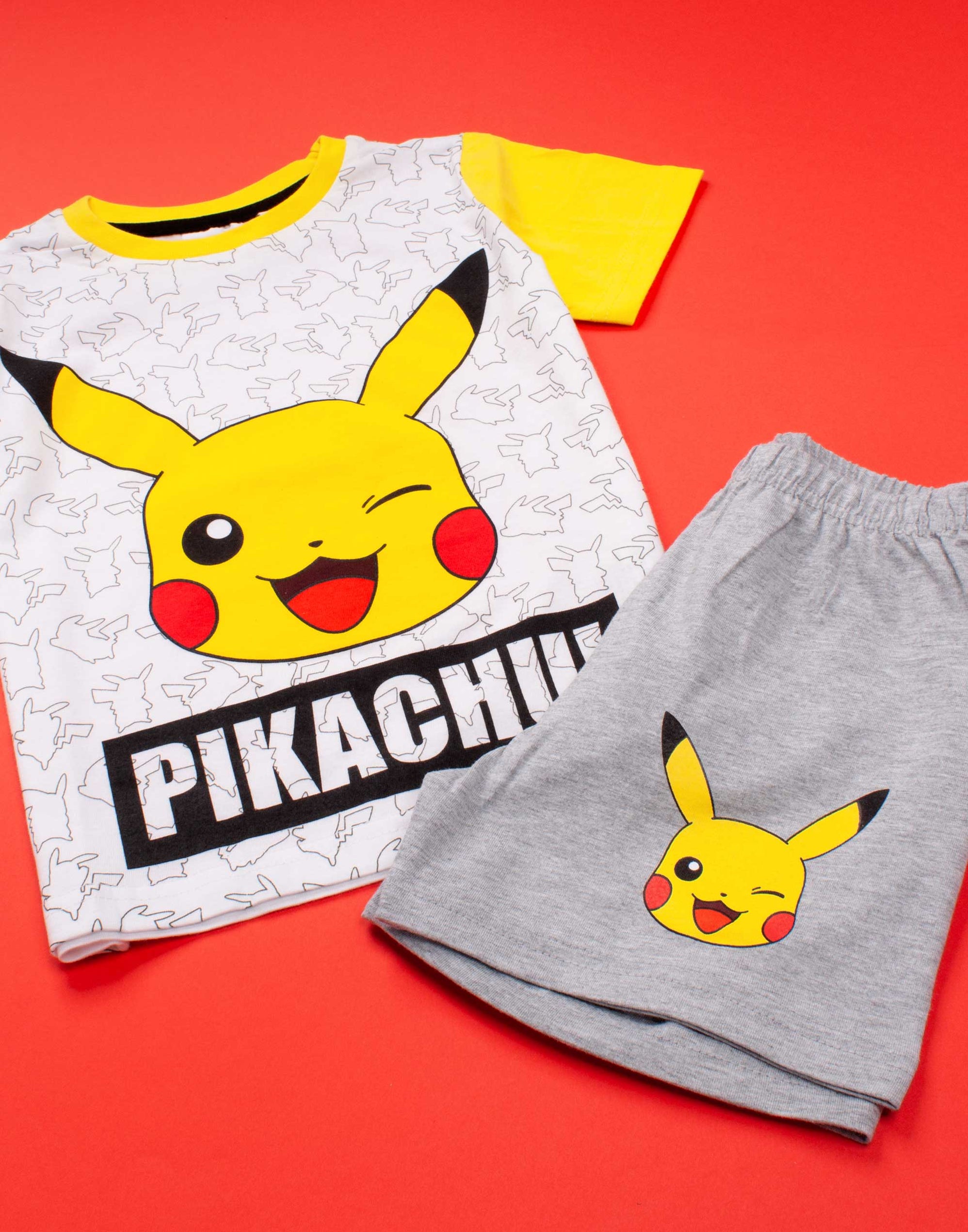 Pokemon Pikachu Face Boy's Short Pyjamas — Vanilla Underground