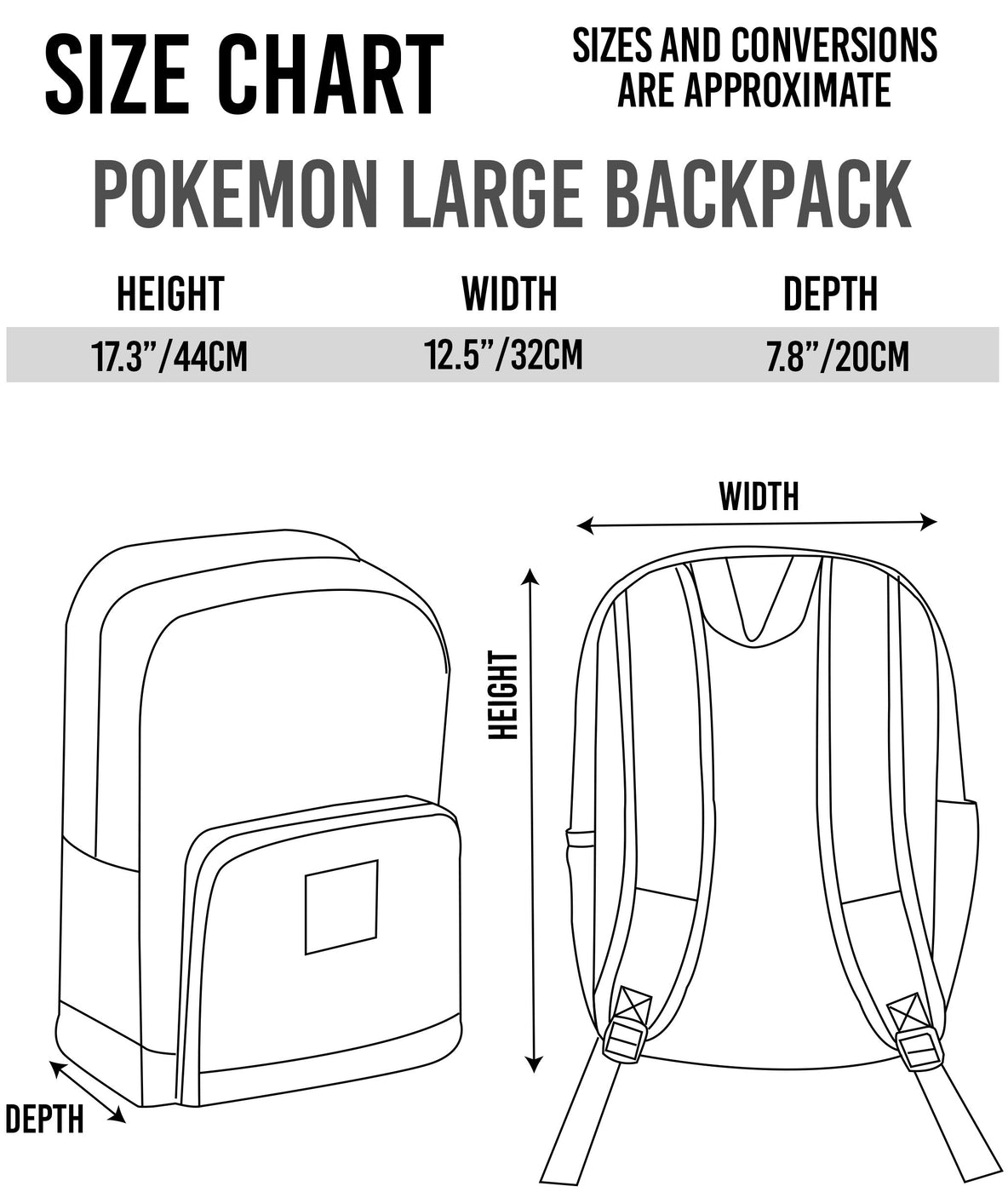 Pokemon Gotta Catch Em All Large Backpack — Vanilla Underground