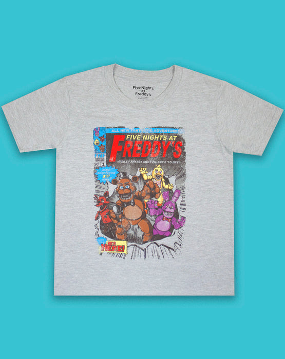 Five Nights At Freddy's Distressed Comic Print Boy's T-Shirt