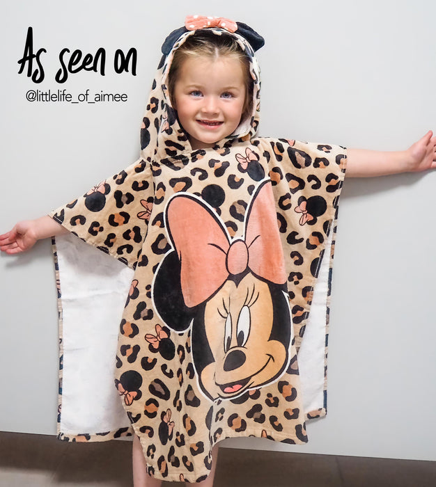Disney Minnie Mouse Girl's Hooded Towel Poncho