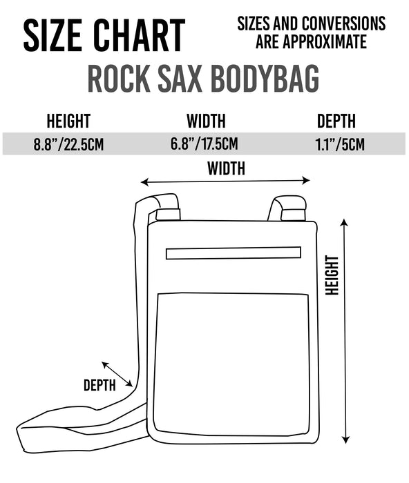 Rock sax The Who Presents Mens Zip Pattern Crossbody Bag