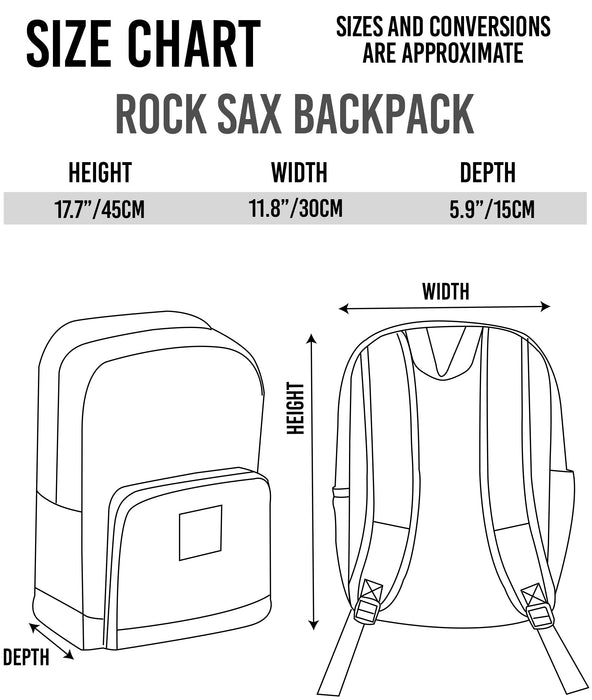 Rock Sax Powerwolf Crest Rucksack Black Backpack