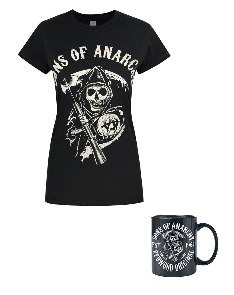 Sons of Anarchy Reaper Men's T-Shirt and Mug Gift Bundle