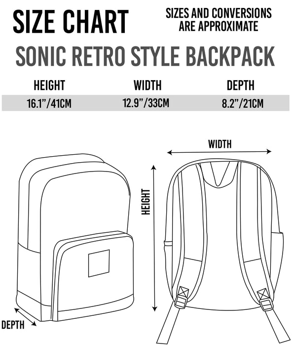 Sonic The Hedgehog Retro Style Gaming Backpack