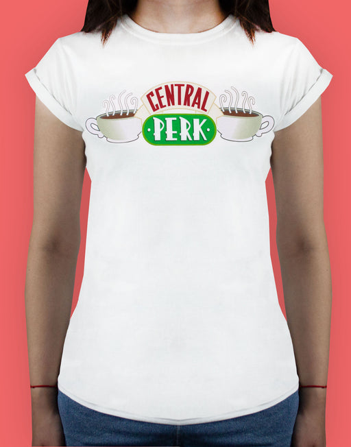 Friends Women's Central Perk T-Shirt - Sport Grey, Officially Licensed, Slim Fit, X-Large - View #3
