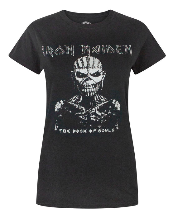 Iron Maiden Book Of Souls Women's Diamante T-Shirt