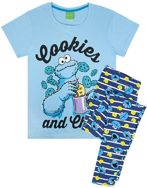 Sesame Street Cookie Monster Women's Pyjamas - Blue