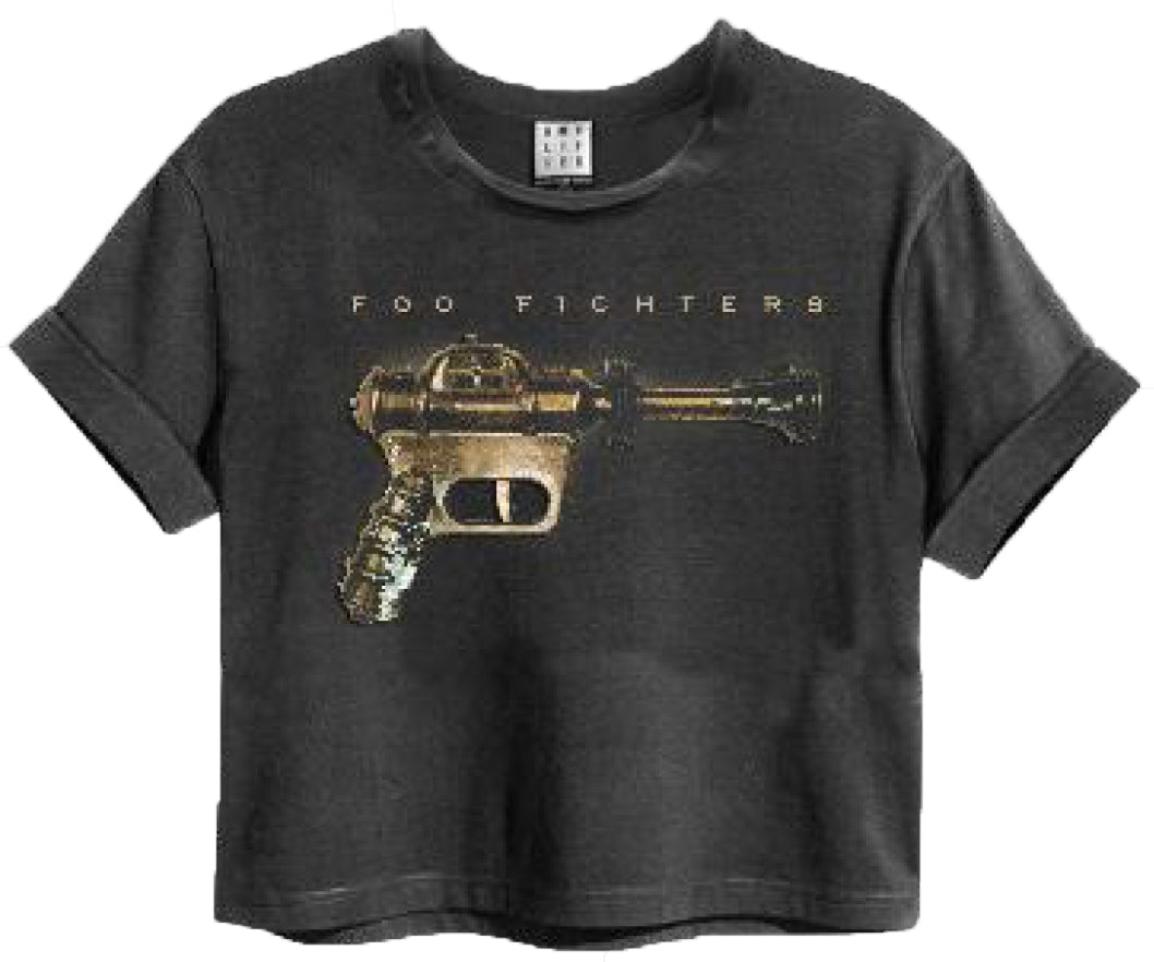 Amplified Foo Fighters Ray Gun Women's Cropped T-Shirt