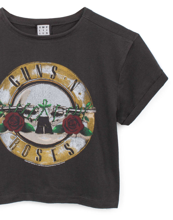 Amplified Guns N Roses Bullet Logo Women's Cropped T-Shirt