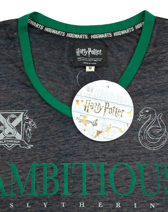 Harry Potter Slytherin Ambitious Womens/Ladies Varsity T-Shirt Sizes S-XL