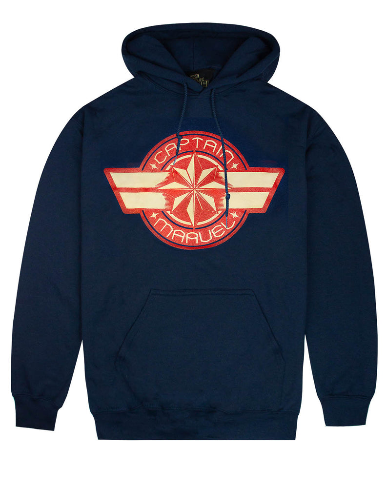 Marvel Captain Marvel Logo Womens Navy Hoodie