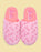 Barbie All Over Print Logo Pink Polyester Womens Slippers