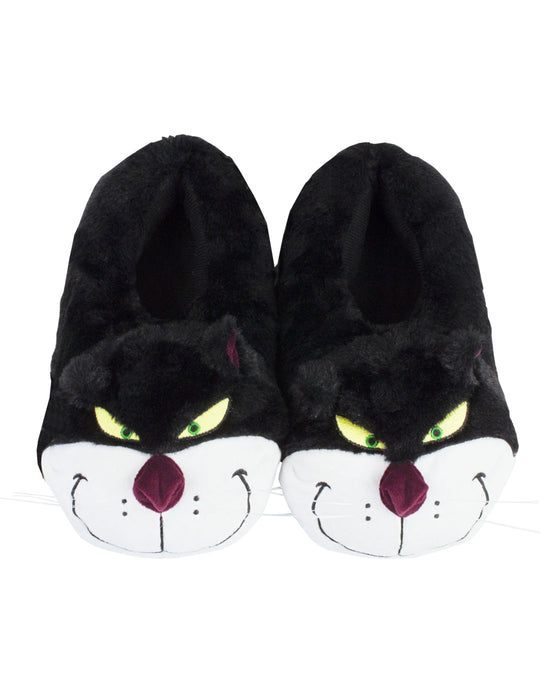 lucifer cat 3d cinderella film walt disney slipper black whiskers comfy shoes footwear nightwear prince fairy godmother ugly sisters for her gift woman's ladies women slippers 