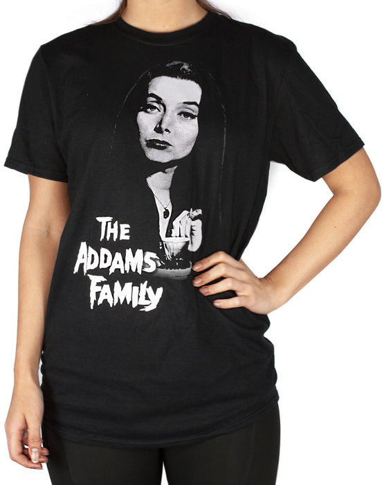 The Addams Family Morticia Women's Oversized Black T-Shirt