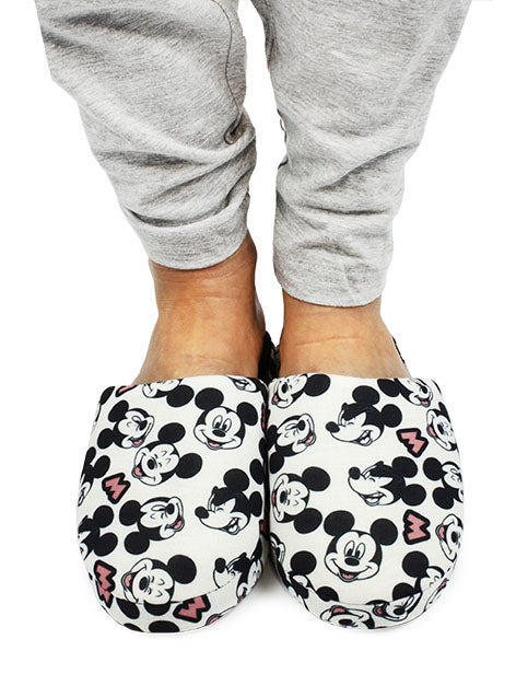 Disney Mickey Mouse Women's Slippers - All Over Print Ladies Shoes