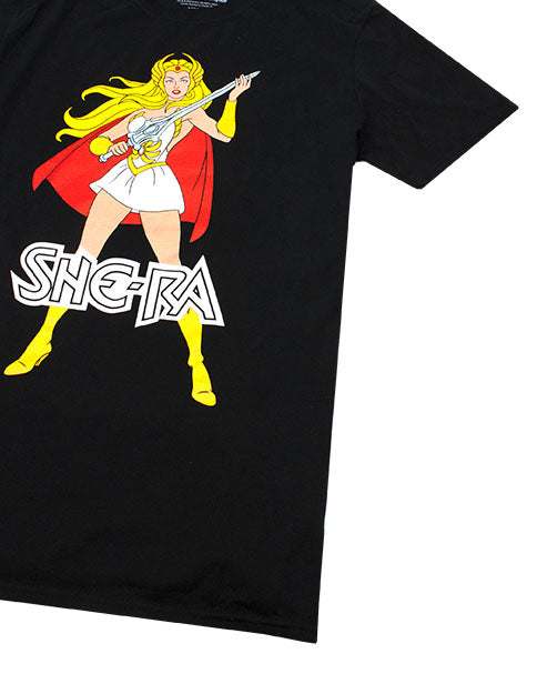 60% COTTON & 40% POLYESTER SHE RA T-SHIRT- The She-ra top for her is made from cotton and polyester and is cosy, light, and very soft. Perfect for your winter, spring, summer and fall wardrobe, this shirt has standard short sleeves and a crew neck.