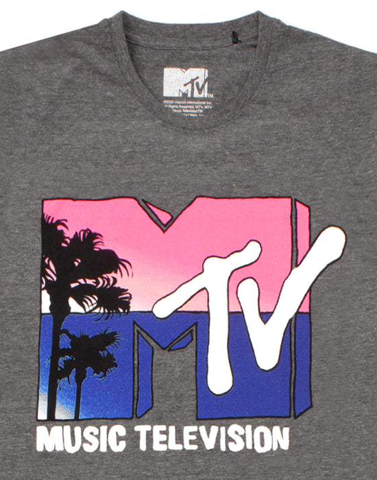 OFFICIALLY LICENSED MUSIC TELEVISION MERCHANDISE - This women’s MTV palm tree logo t-shirt is 100% official MTV merchandise making the perfect gift for MTV music lovers! To get the most out of this product please follow all wash and care label instructions before use.