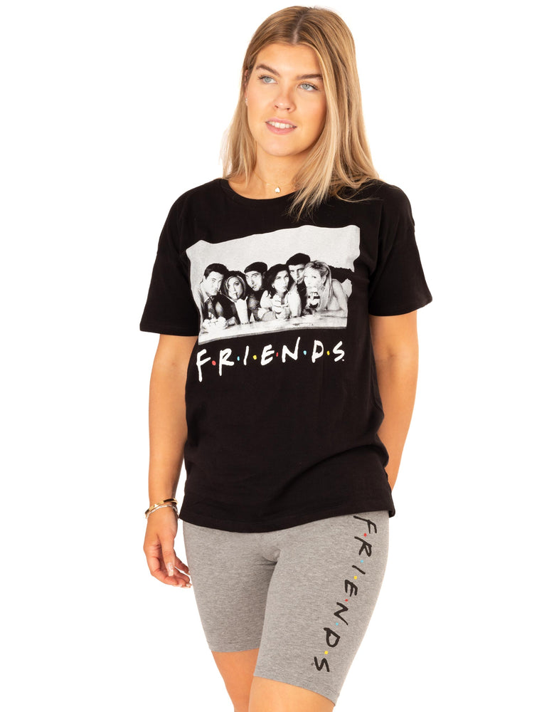 Friends Character Scene T-shirt & Cycling Short Womens Pyjama Set