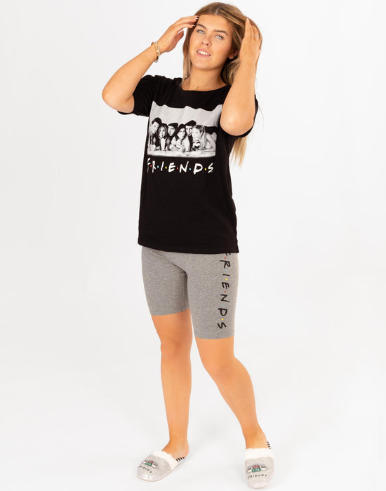 Friends Character Scene T-shirt & Cycling Short Womens Pyjama Set