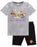 Space Jam Pyjamas For Women | Adults Looney Tunes Characters Grey T Shirt With Striped Basketball Cycle Shorts | A New Legacy Movie Merchandise 