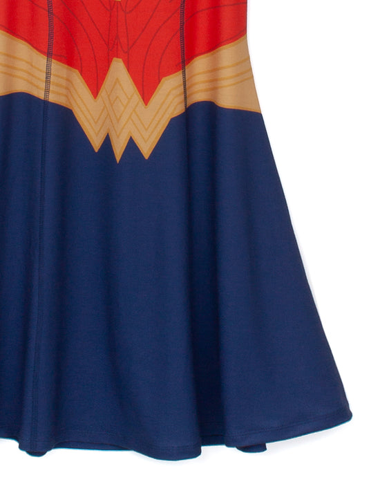 AVAILABLE IN VARIETY OF SIZES WONDER WOMAN OUTFIT - This adults Wonder Woman character dress comes in sizes; small, medium, large, x-large, xx-large and xxx-large. They come in a regular women's fit and are made for ultimate comfort and are a great idea as a DC Comics birthday present or for any special occasion!