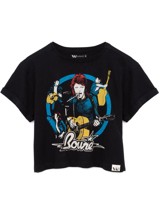 Shop David Bowie Cropped T-Shirt