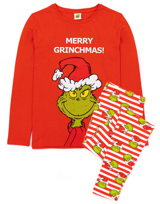 The Grinch Womens Christmas Pyjamas - Red
