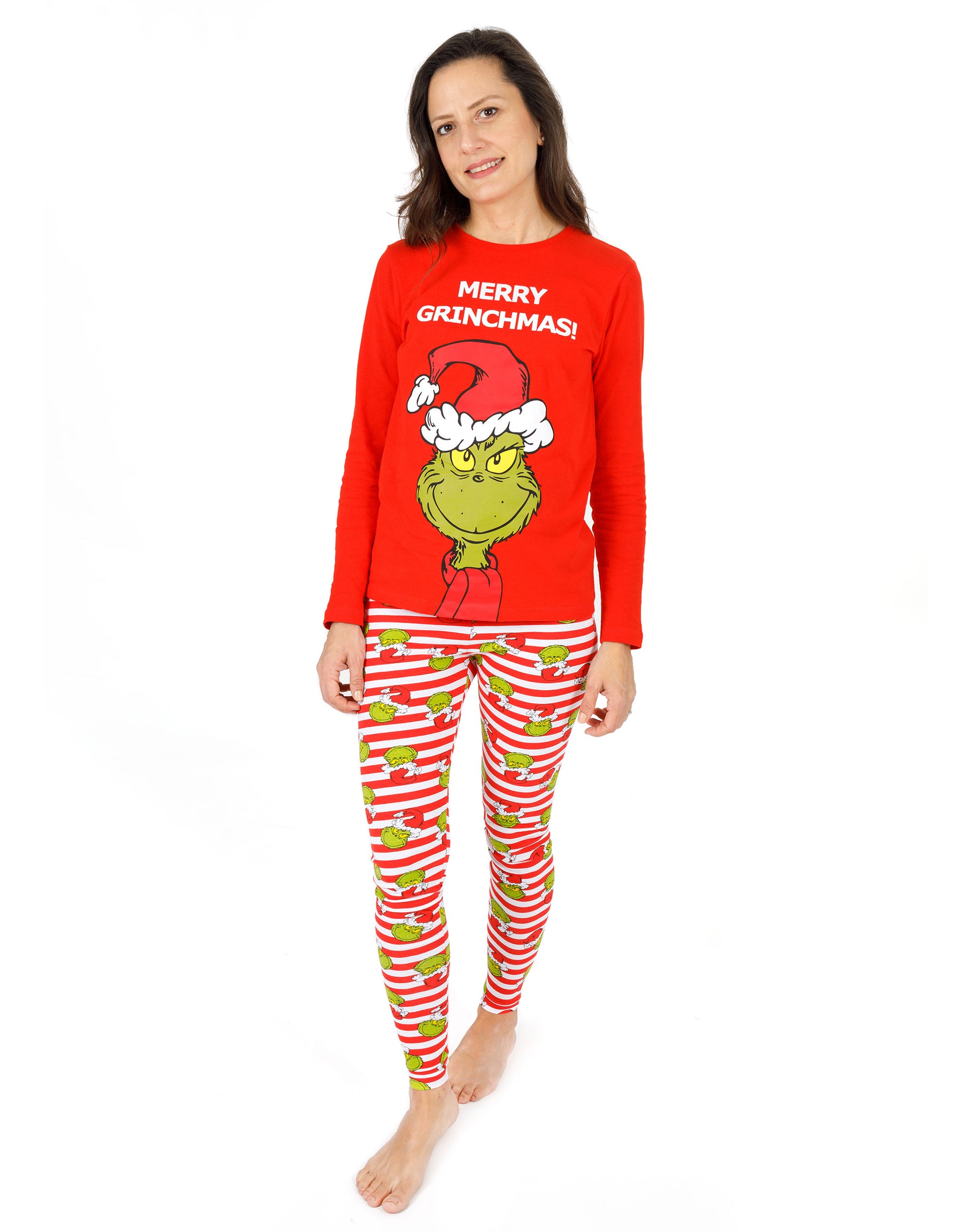 The Grinch Womens Christmas Matching Family Pyjamas - Red — Vanilla ...