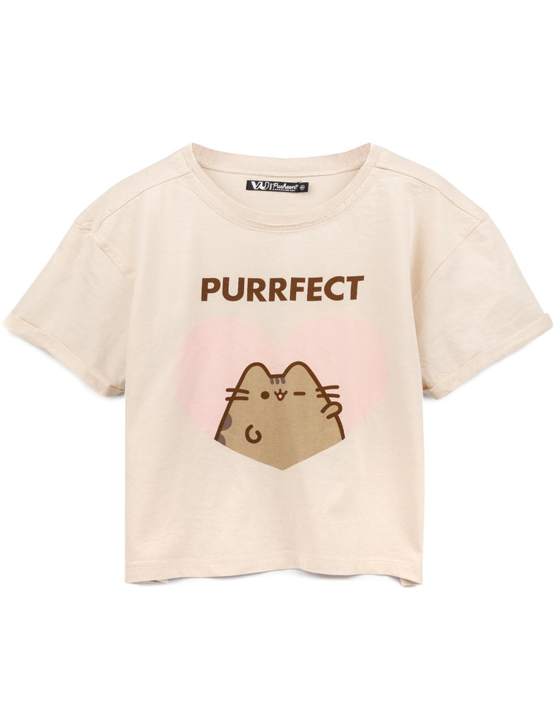 Pusheen Purfect Ladies Crop Tshirt