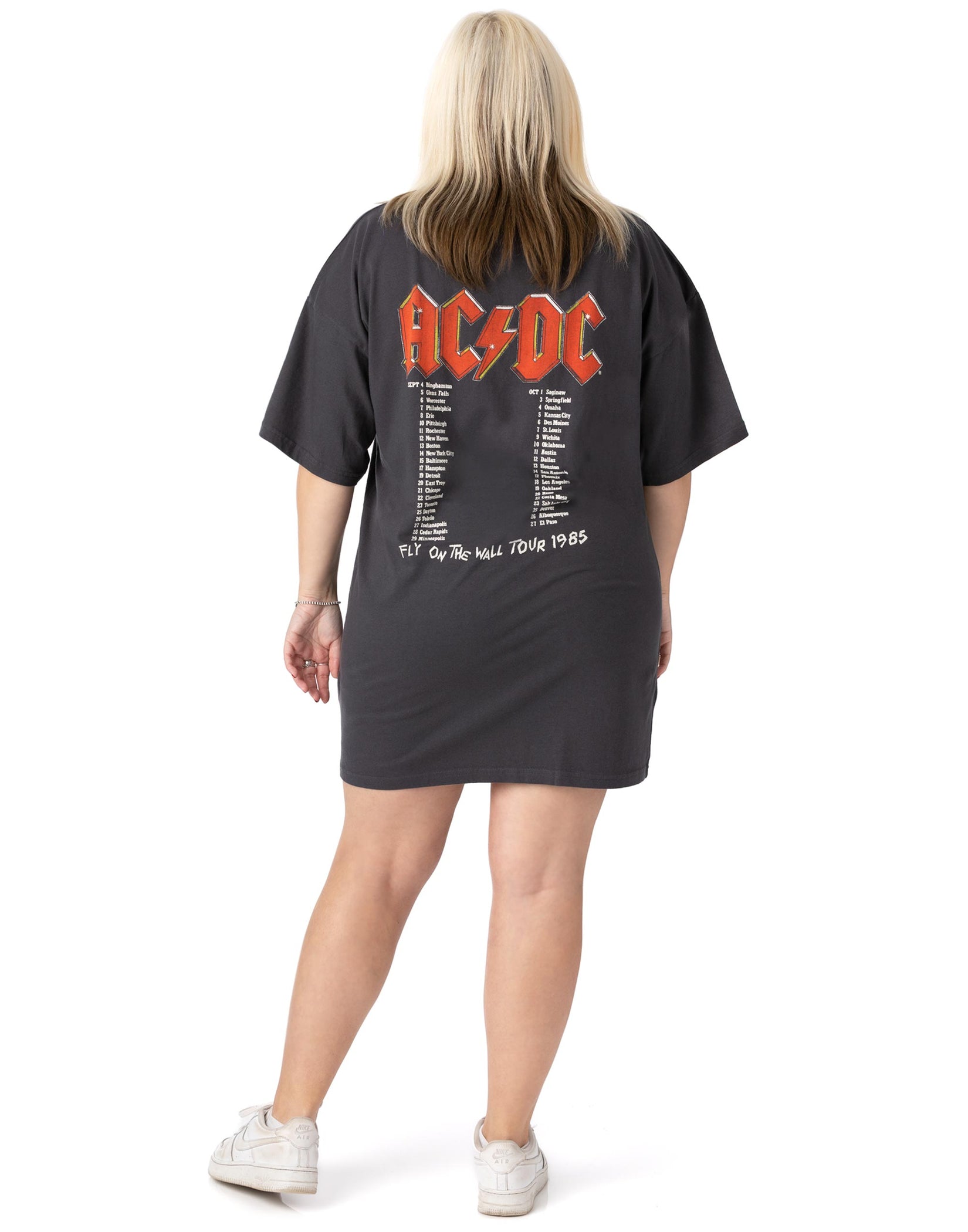 AC/DC Oversized Ladies T-Shirt Dress — Vanilla Underground