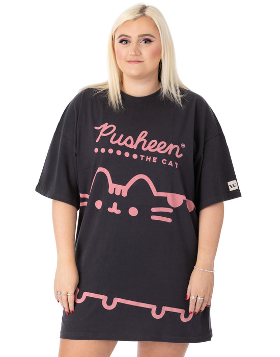 Pusheen The Cat Oversized Ladies T-Shirt Dress