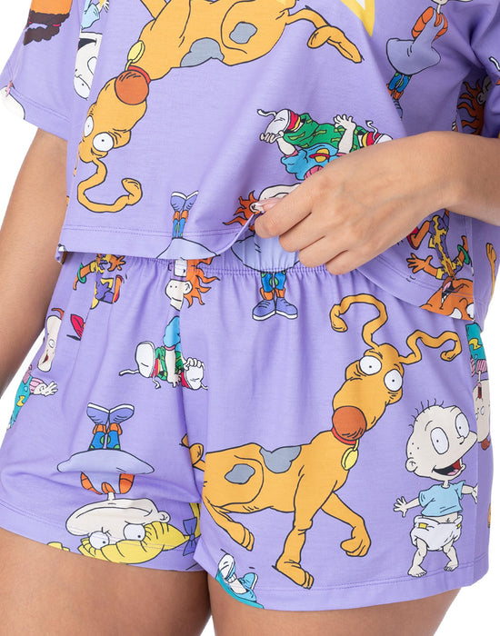 Purple Friends Pyjamas Peter Alexander Rugrats Womens Short
