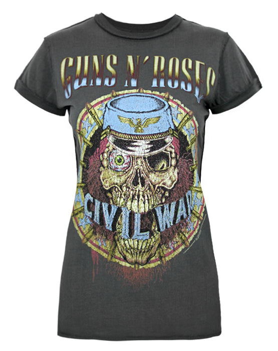 Amplified Guns N Roses Civil War Women's T-Shirt