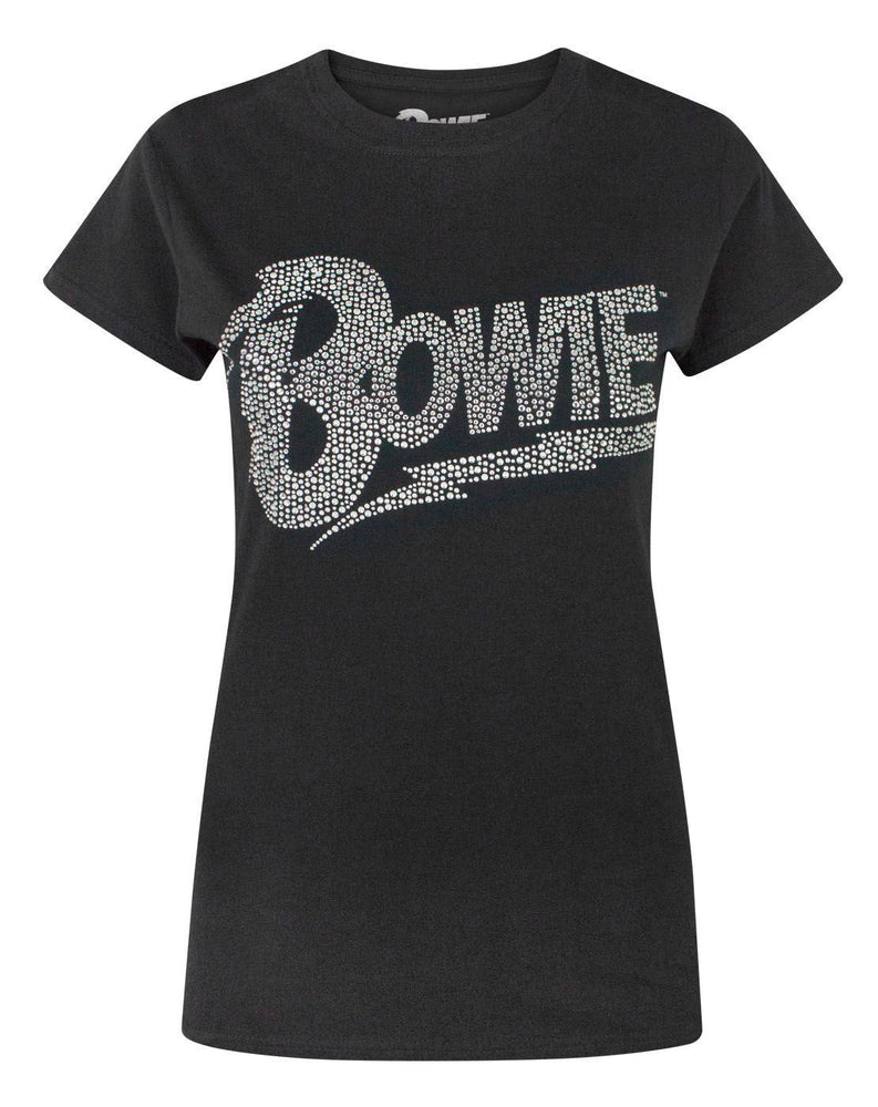David Bowie Logo Women's Diamante T-Shirt
