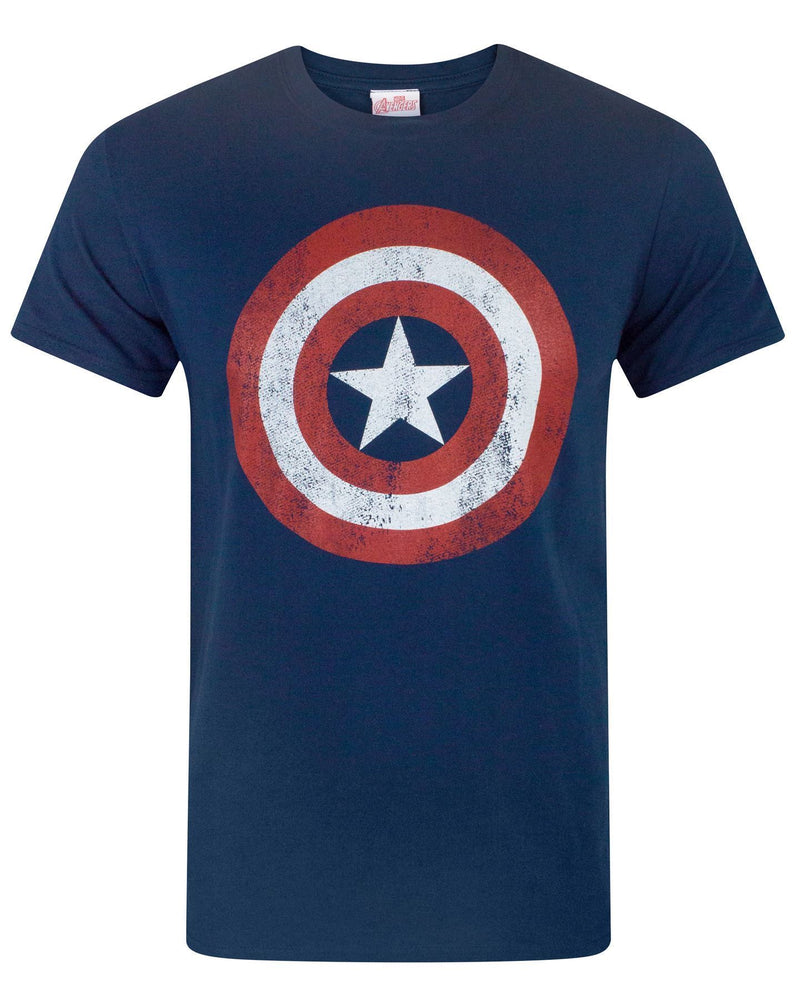 Captain America Distressed Logo Men's T-Shirt