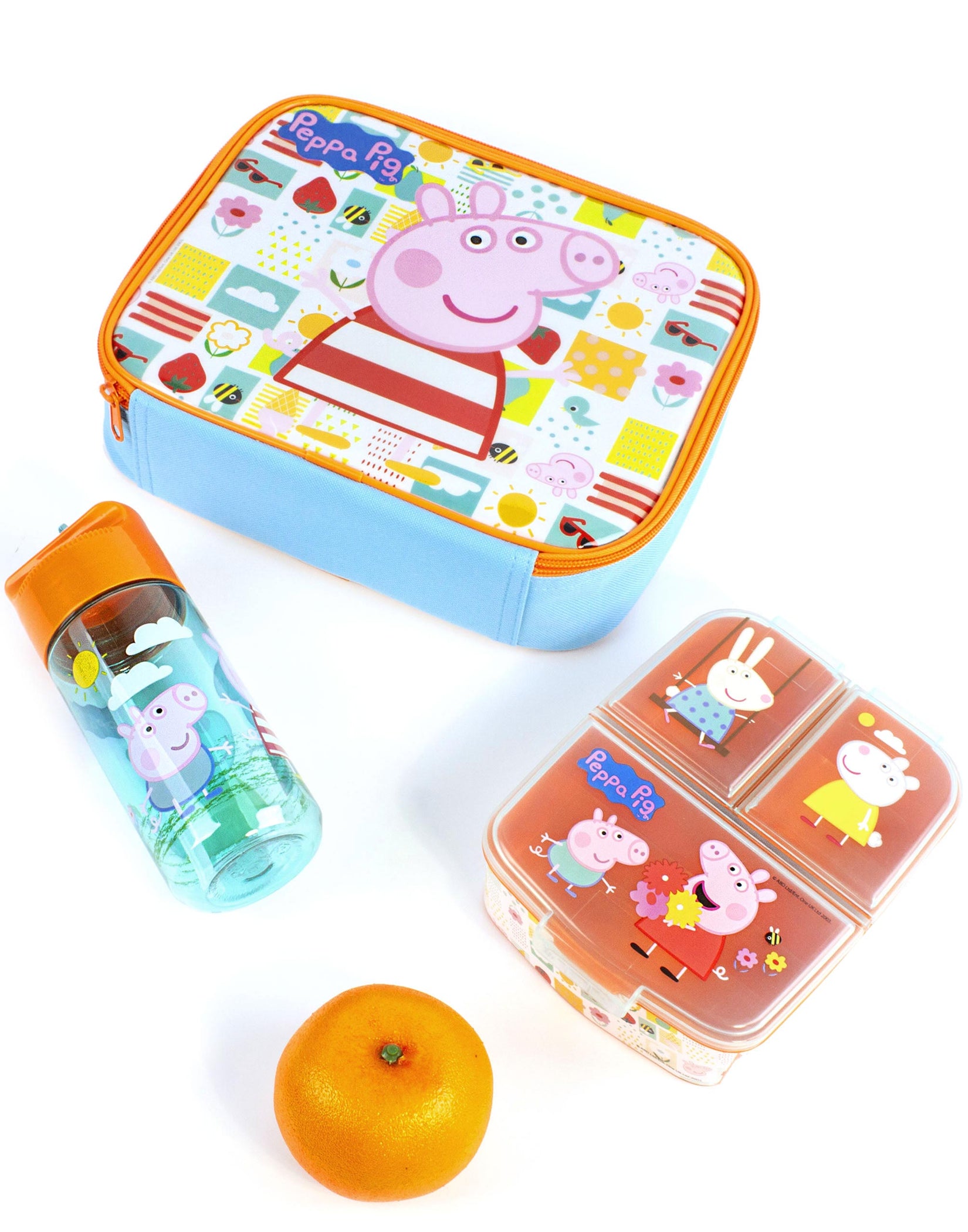 Peppa Pig Lunch Bag Set (Lunch bag, 430ml BPA Free Bottle & Lunch box