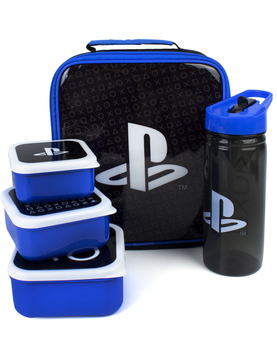 PlayStation Gaming Logo 5 Piece Lunch Bag Set Black