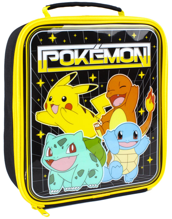 Pokemon Pikachu Characters Print 5 Pc Backpack Bookbag Set Lunch Box Water  Bottle