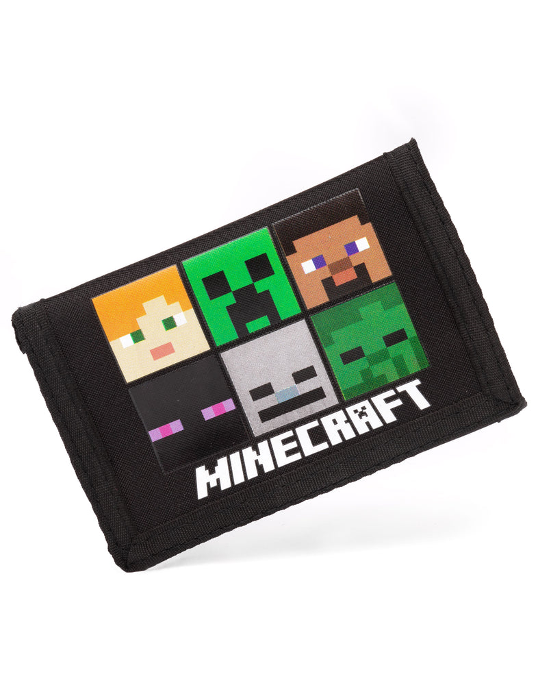 Minecraft Characters Black Wallet
