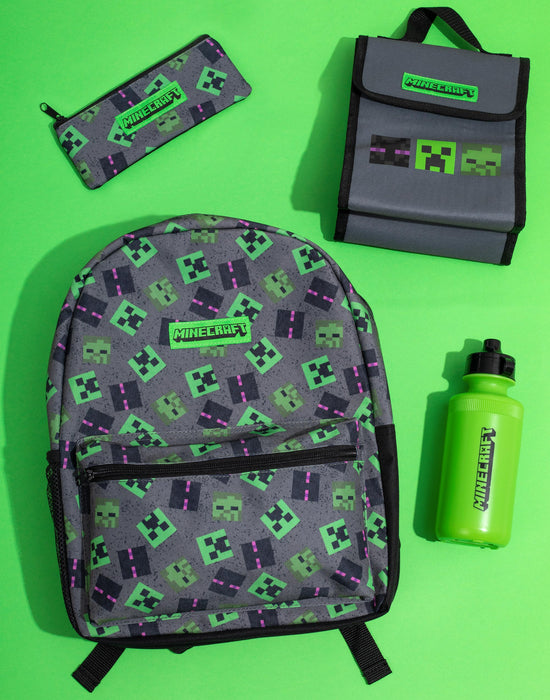 Minecraft 4 Piece Lunch Bag Backpack Set