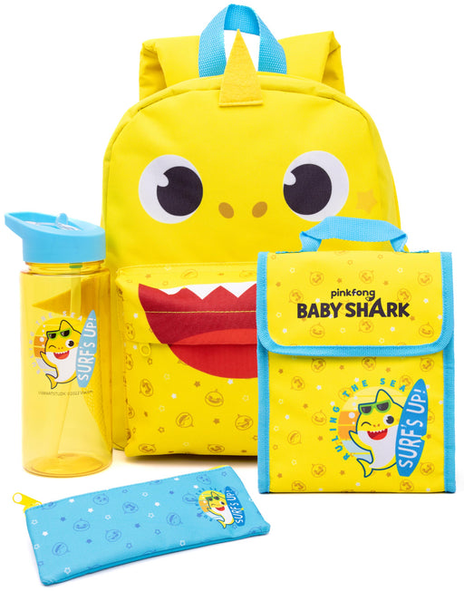 Baby Shark 4 Piece Lunch Bag Backpack Set