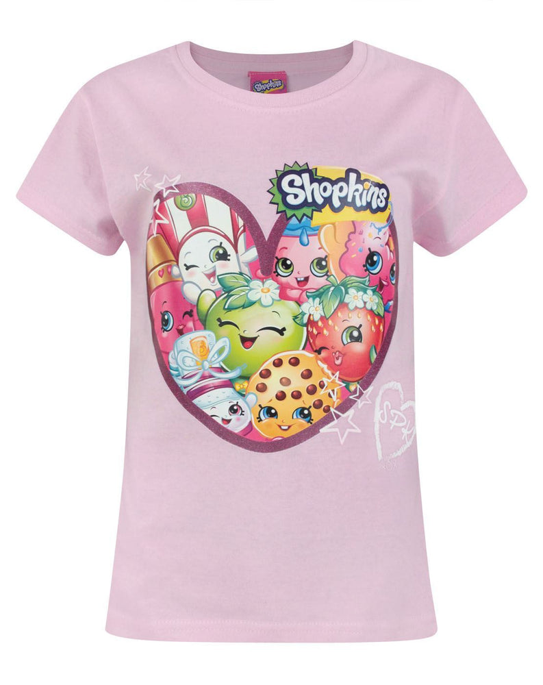 Shopkins Heart Girl's Pink Short Sleeve T-Shirt