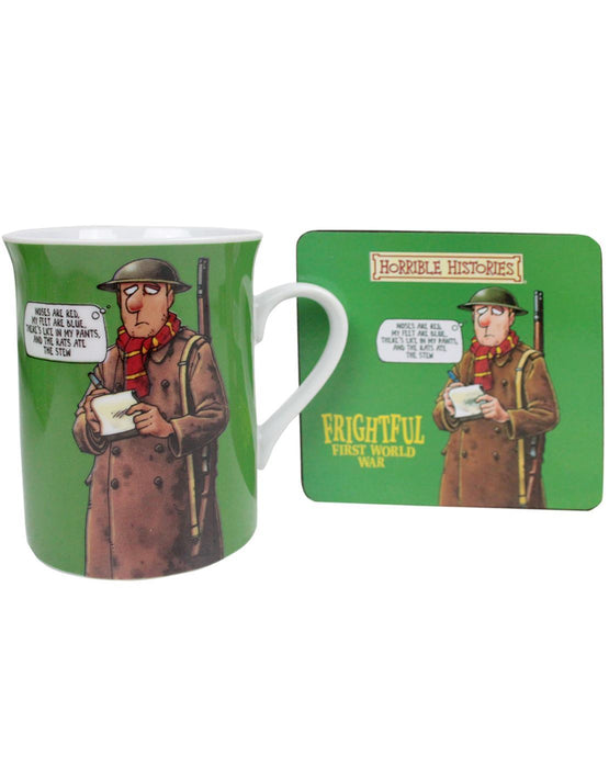 Horrible Histories Frightful First World War Mug And Coaster